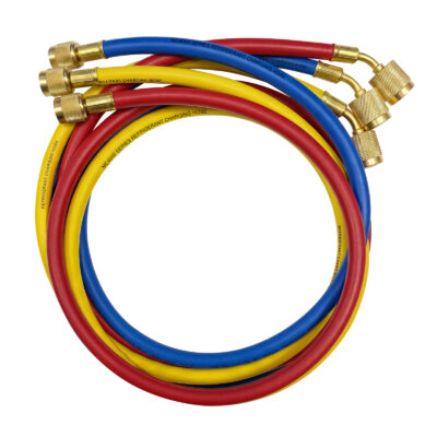 STANDARD AND HIGH PRESSURE HOSES WITH AUTOMATIC SHUT-OFF VALVE FITTINGS (1/4" SAE)